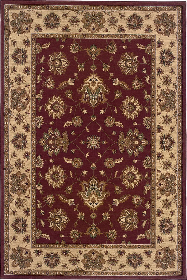 Oriental Weavers Area Rugs OW Rugs Ariana Area Rugs 623v Red-Ivory Polypropylene Made In USA