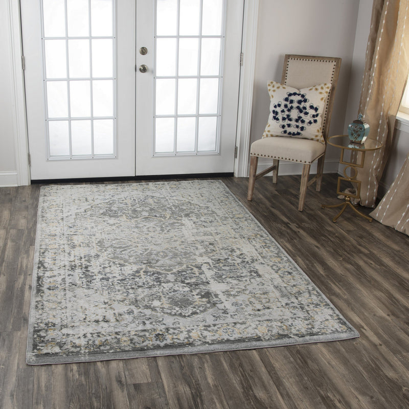 Rizzy Home Area Rugs Bristol Area Rugs BRS106 Gray-Blue Rizzy Home Turkey