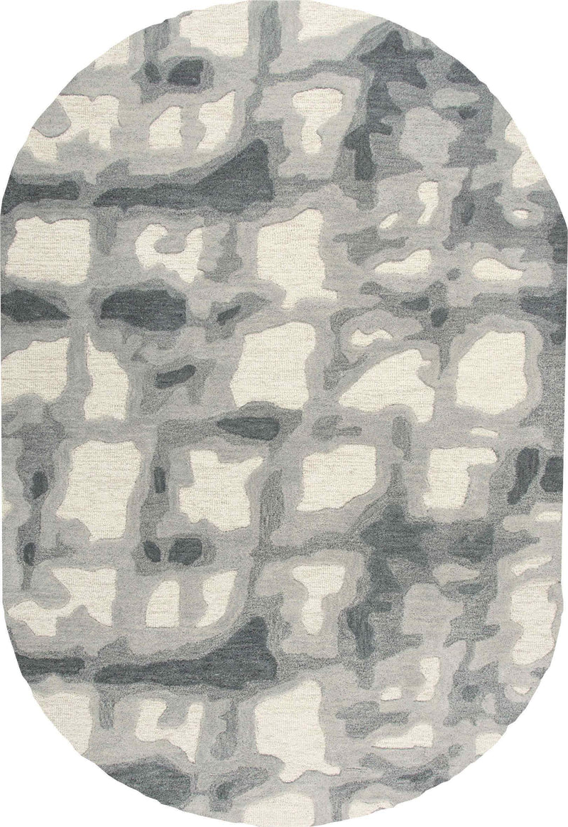 Rizzy Home Area Rugs Connie Post Area Rugs CNP107 Beige-Grey Modern 100% Wool With Unique Shapes