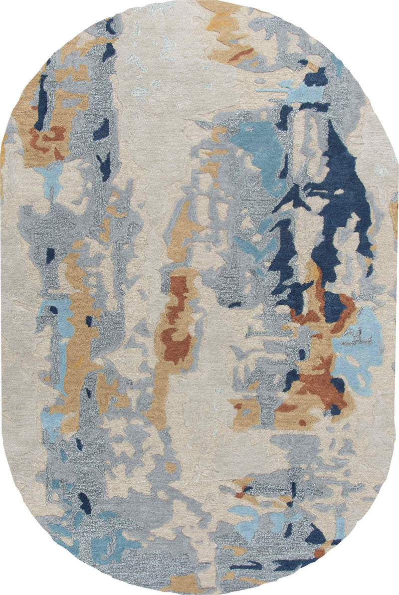 Rizzy Home Area Rugs Connie Post Area Rugs CNP109 Multi Modern 100% Wool With Unique Shapes