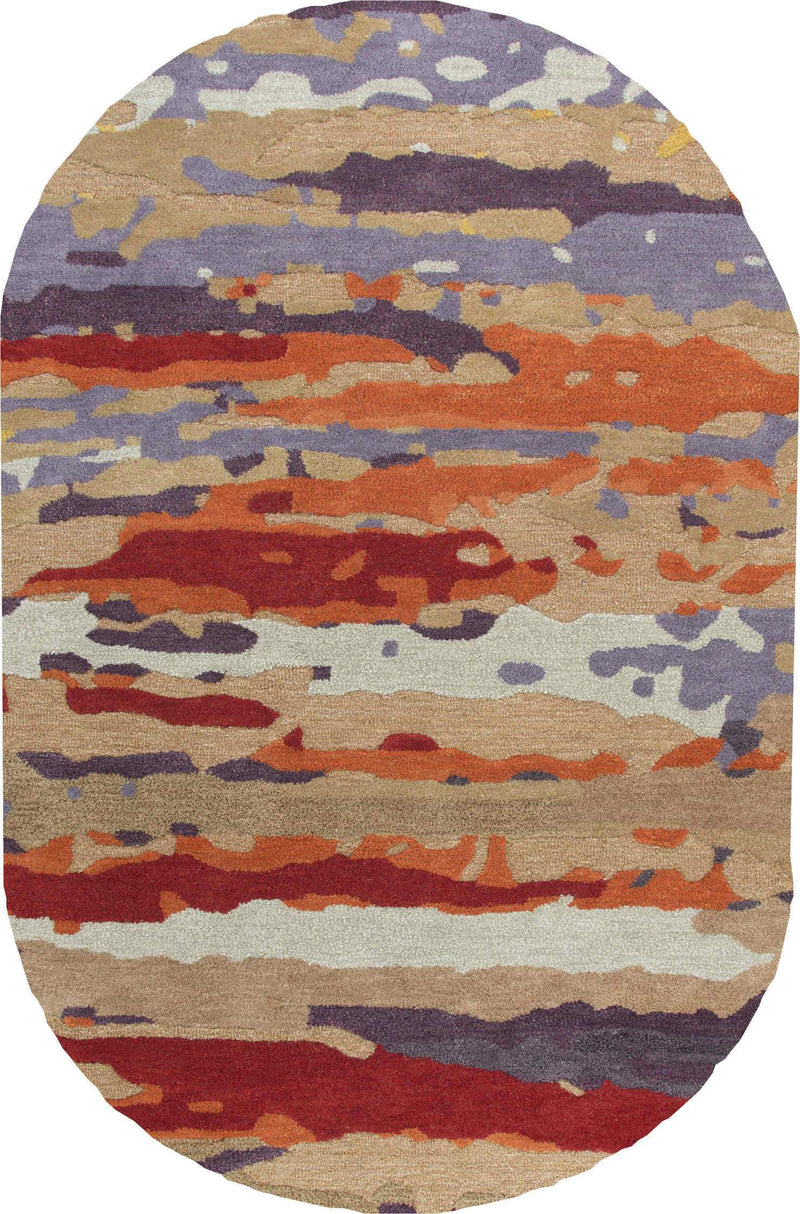 Rizzy Home Area Rugs Connie Post Area Rugs CNP110 Multi Modern 100% Wool With Unique Shapes