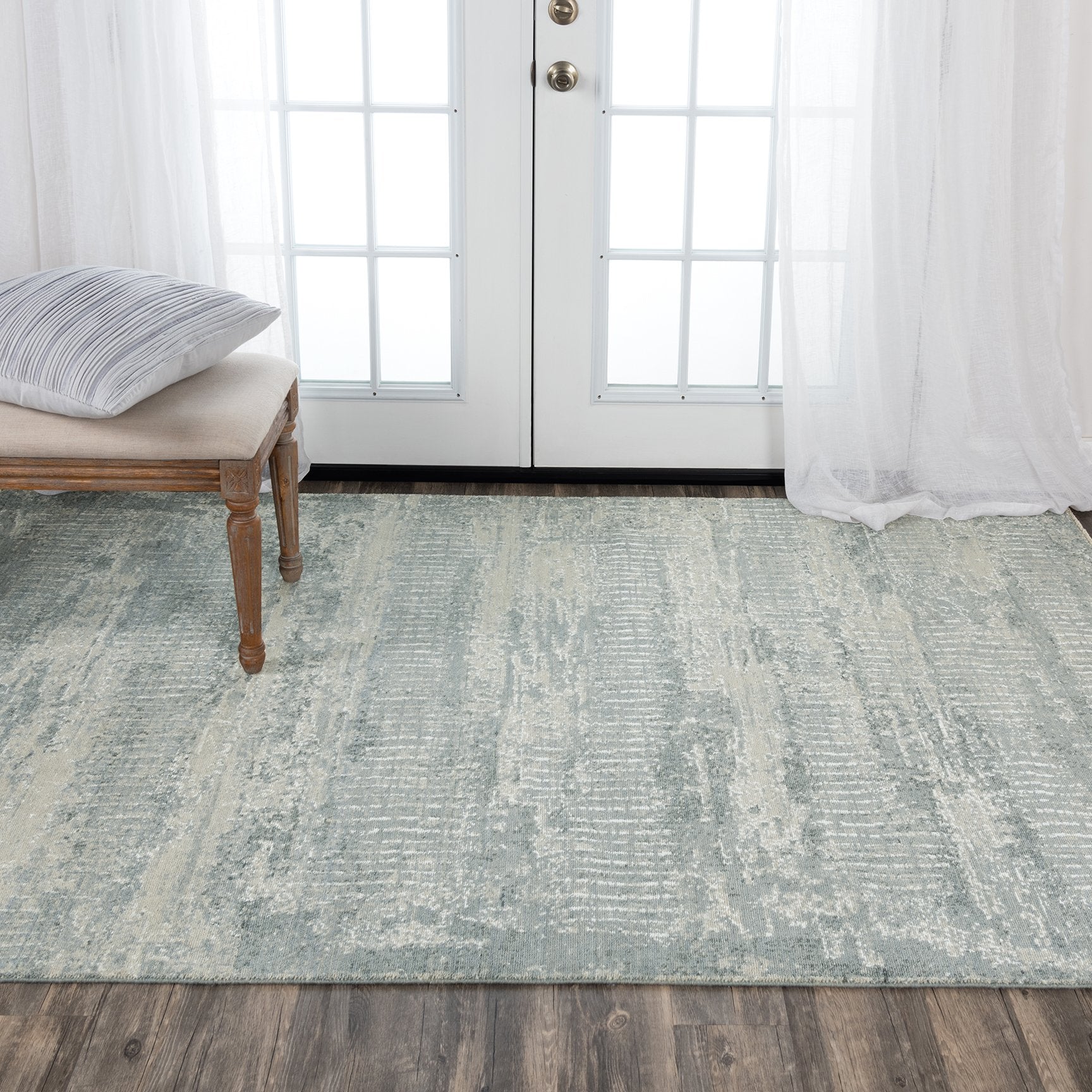 Rizzy Home Area Rugs Couture Area Rugs CUT108 Grey in 5 Sizes 80%Wool-20%Visc By RizzyHome