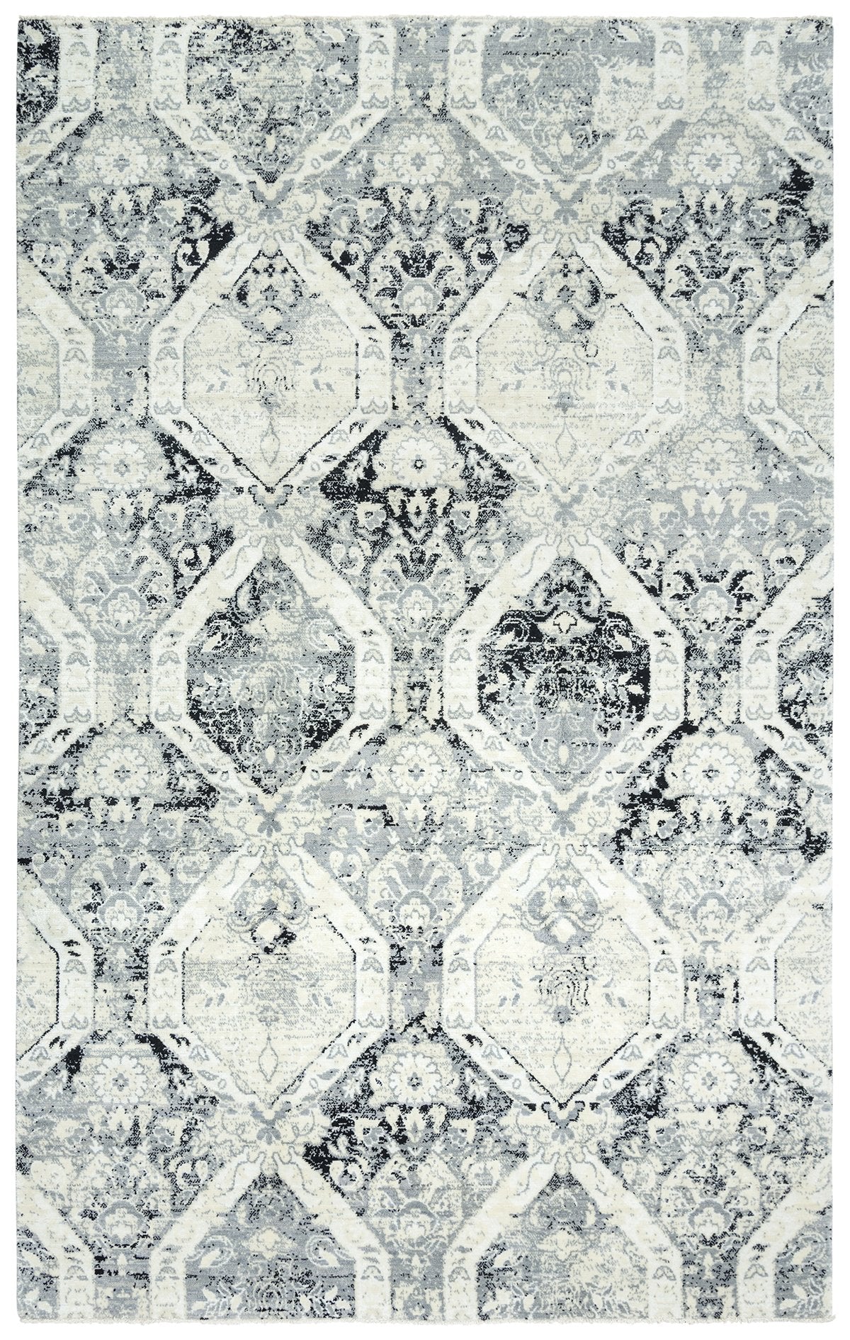 Rizzy Home Area Rugs Couture Area Rugs CUT112 Grey in 5 Sizes 80%Wool-20%Visc By RizzyHome