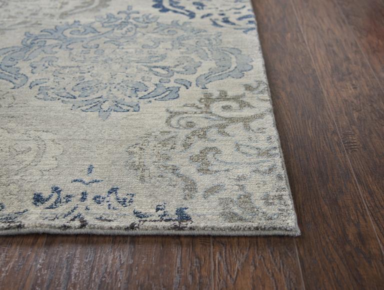 Rizzy Home Area Rugs Gossamer Area Rugs By RizzyHome GS6730 LtGrey 100% Wool From India