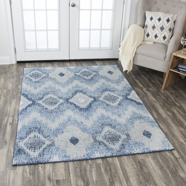 Rizzy Home Area Rugs Gossamer Area Rugs By RizzyHome GS6737 LtGrey 100% Wool From India