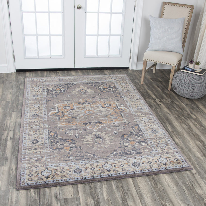 Rizzy Home Area Rugs Gossamer Area Rugs By RizzyHome GS6761 Gray 100% Wool From India