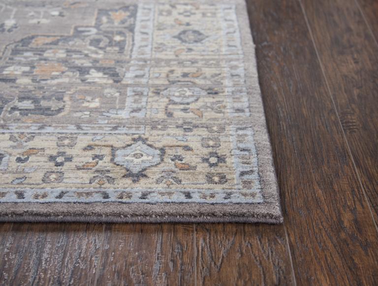 Rizzy Home Area Rugs Gossamer Area Rugs By RizzyHome GS6761 Gray 100% Wool From India