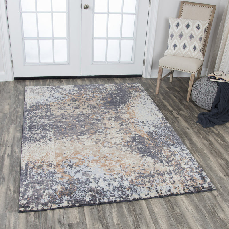 Rizzy Home Area Rugs Gossamer Area Rugs By RizzyHome GS6763 Gray 100% Wool From India
