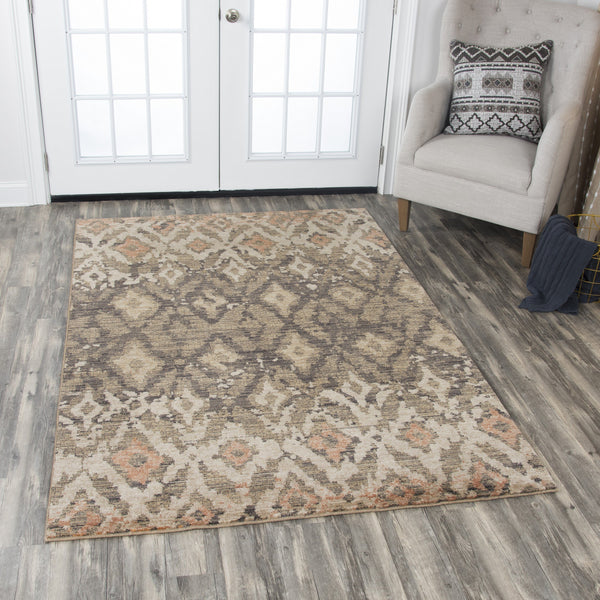 Rizzy Home Area Rugs Gossamer Area Rugs By RizzyHome GS6795 Brown 100% Wool From India