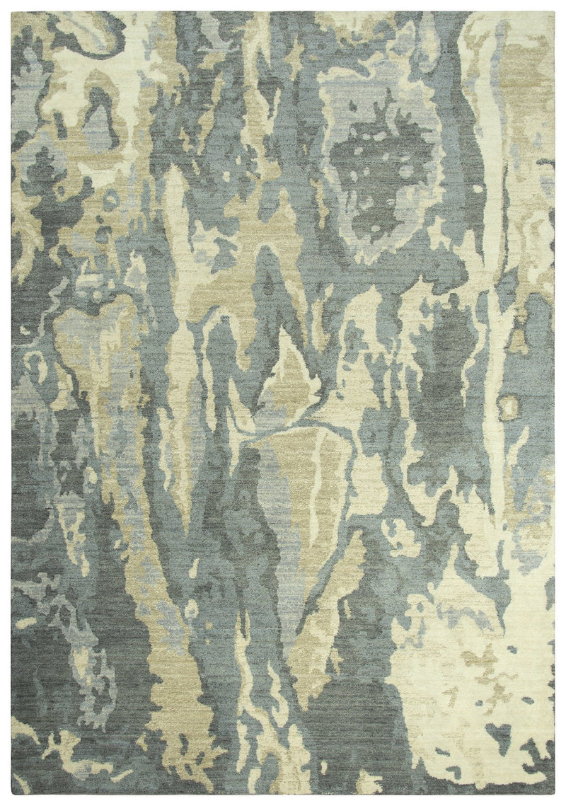 Rizzy Home Area Rugs Gossamer Area Rugs By RizzyHome GS7896 Gray 100% Wool From India