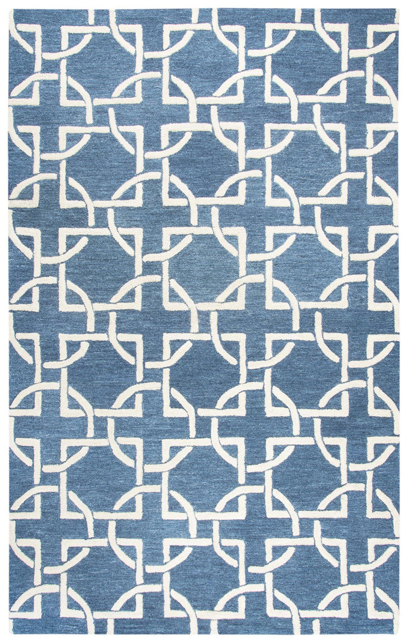 Rizzy Home Area Rugs Idyllic Area Rugs ID880A Blue 100% Wool India