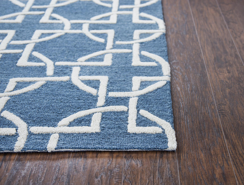 Rizzy Home Area Rugs Idyllic Area Rugs ID880A Blue 100% Wool India