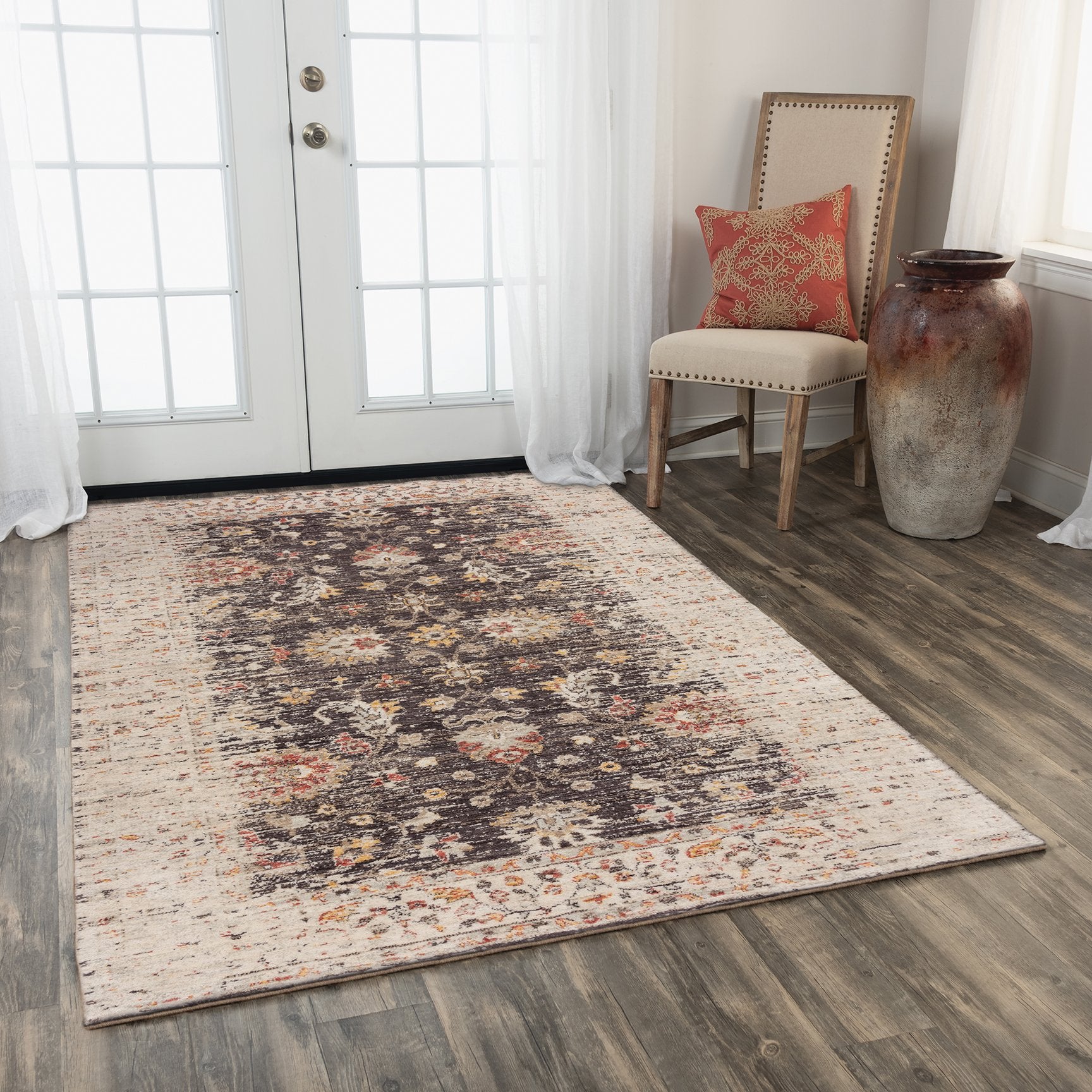 Rizzy Home Area Rugs Ovation Area Rug OVA-102 Brown in 5 Sizes 100% Wool