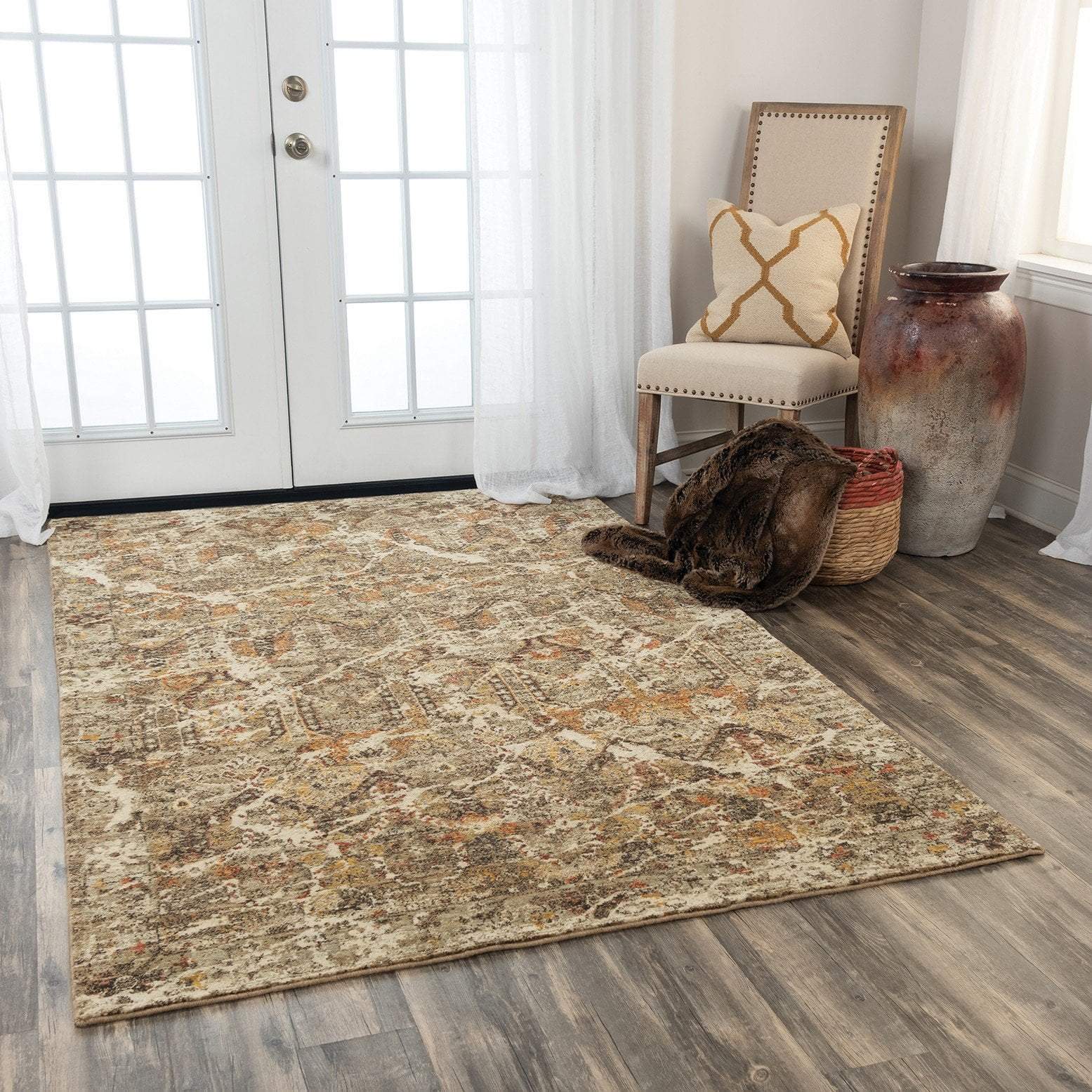 Rizzy Home Area Rugs Ovation Area Rug OVA-104 Beige in 5 Sizes 100% Wool