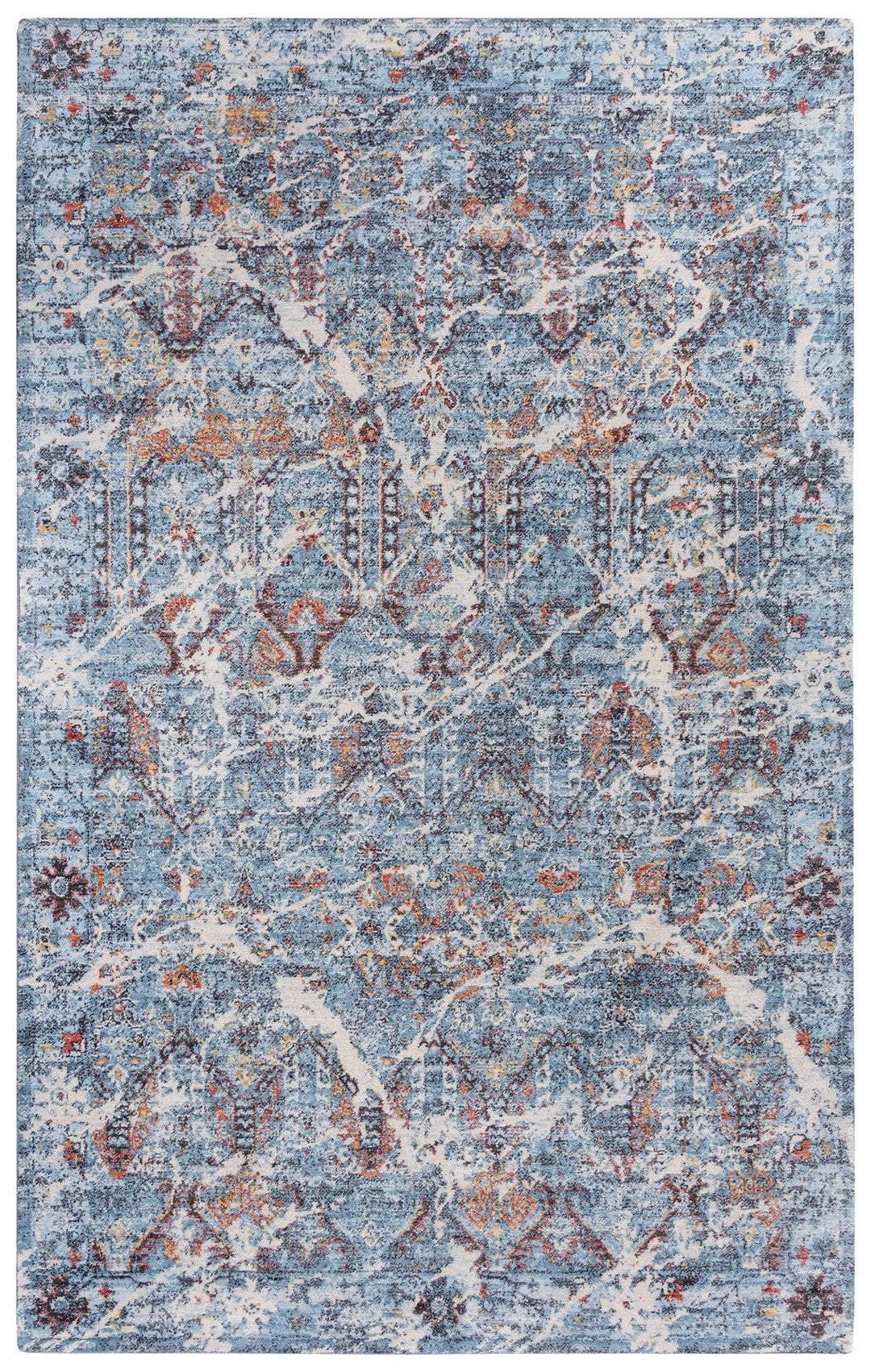 Rizzy Home Area Rugs Ovation Area Rug OVA-105 Blue in 5 Sizes 100% Wool