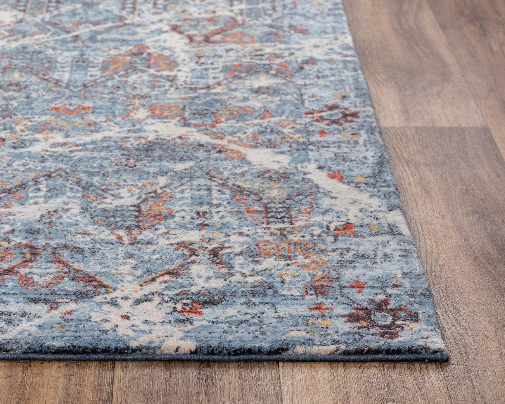 Rizzy Home Area Rugs Ovation Area Rug OVA-105 Blue in 5 Sizes 100% Wool