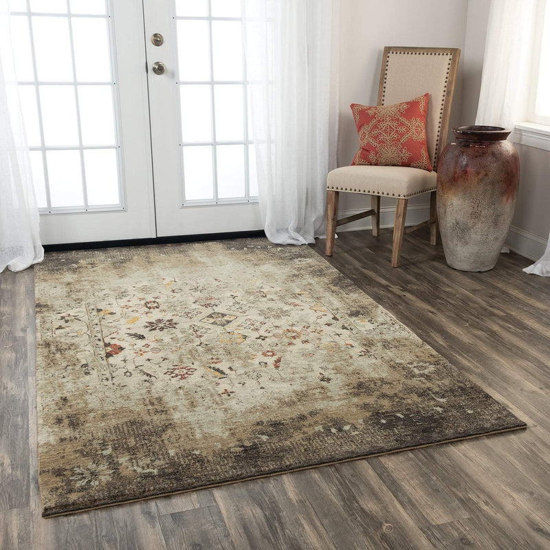 Rizzy Home Area Rugs Ovation Area Rug OVA-110 Beige in 5 Sizes 100% Wool