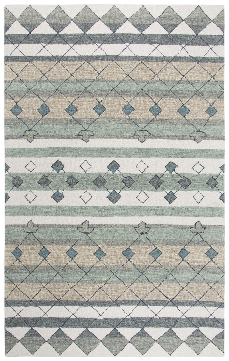 Resonant Area Rugs RS925A Gray Wool Hand Tufted 5 Sizes