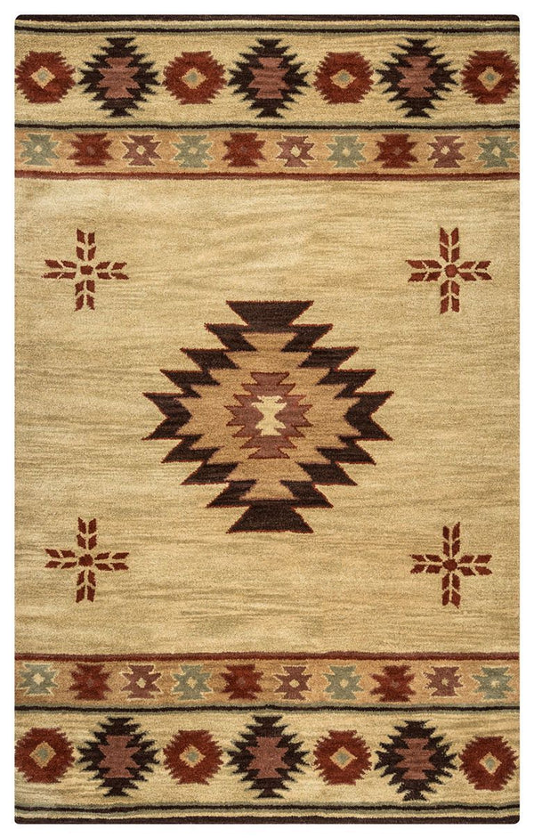 Rizzy Home Area Rugs Southwest Area Rugs SU-2007 Ivory Hand Tufted 100% Wool From India