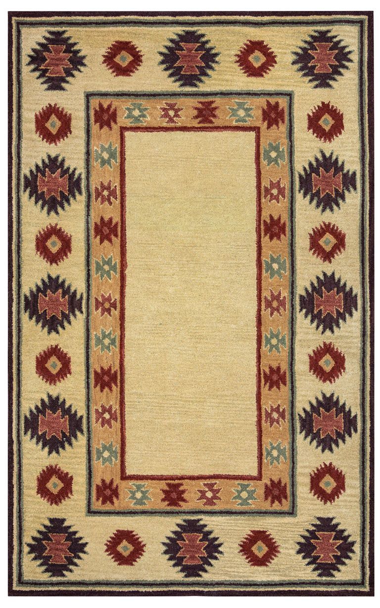 Rizzy Home Area Rugs SouthWest Area Rugs SU-2015 Ivory Hand Tufted 100% Wool From India
