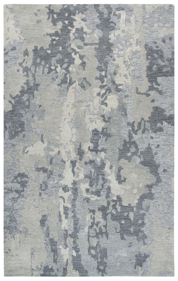 Vogue Area Rugs  VOG109 Gray Wool Contemporary Design in 5 Sizes