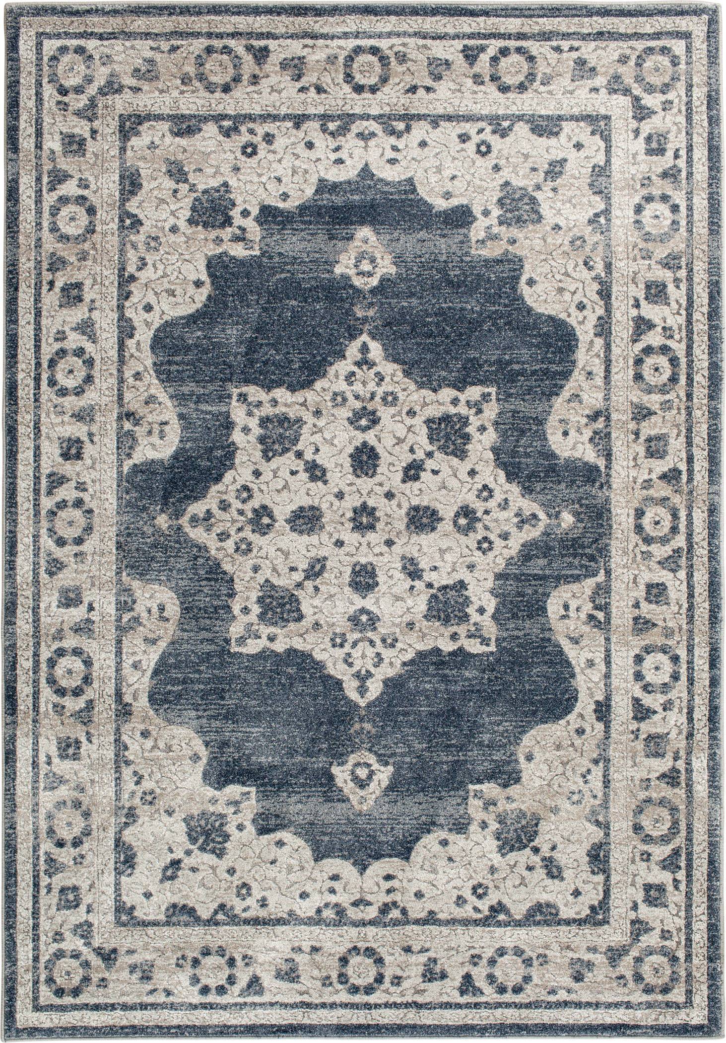 Traditions Area Rugs 2808NK Blue in 2 Sizes Made in USA