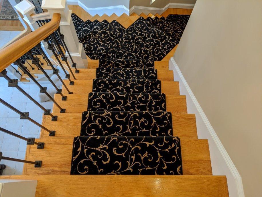 La Scala Black Stair Runner CBB2-0006A Custom Cut For Stairs