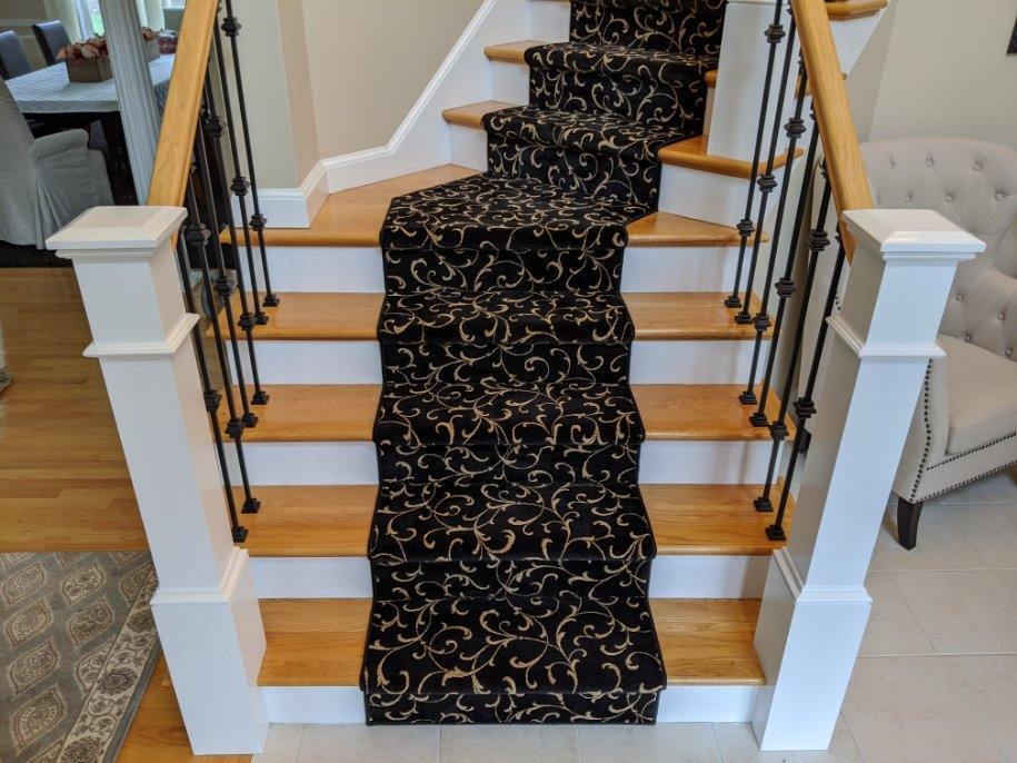 La Scala Black Stair Runner CBB2-0006A Custom Cut For Stairs