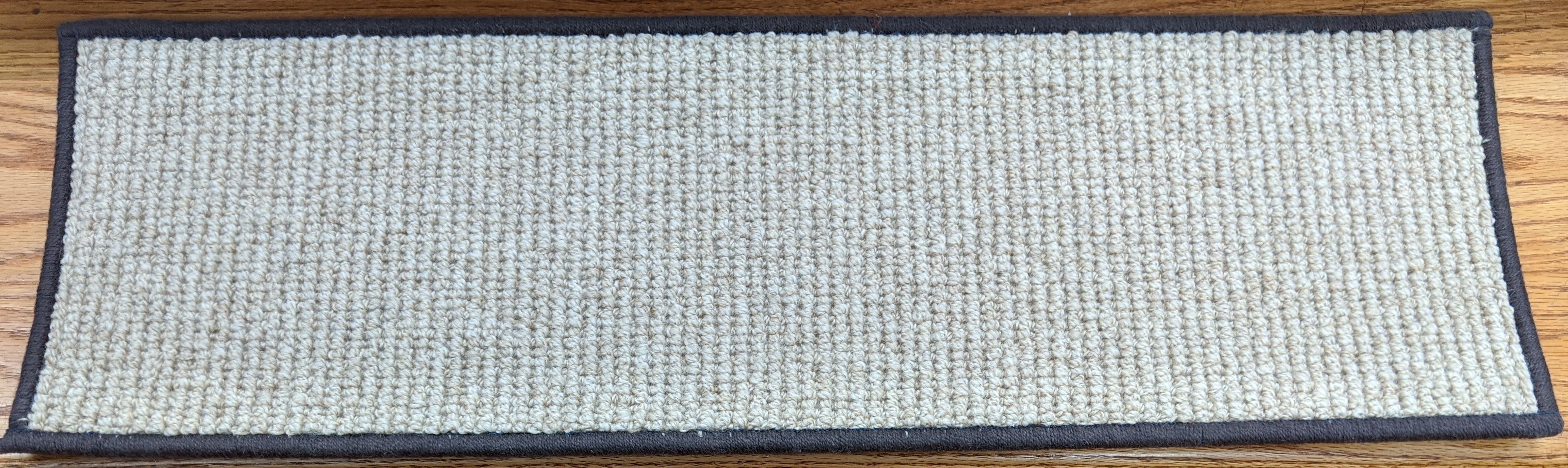 Softer Than Sisal Wool Stair Treads 26in x 9in with Landing Rugs w/ 9 Color Edges