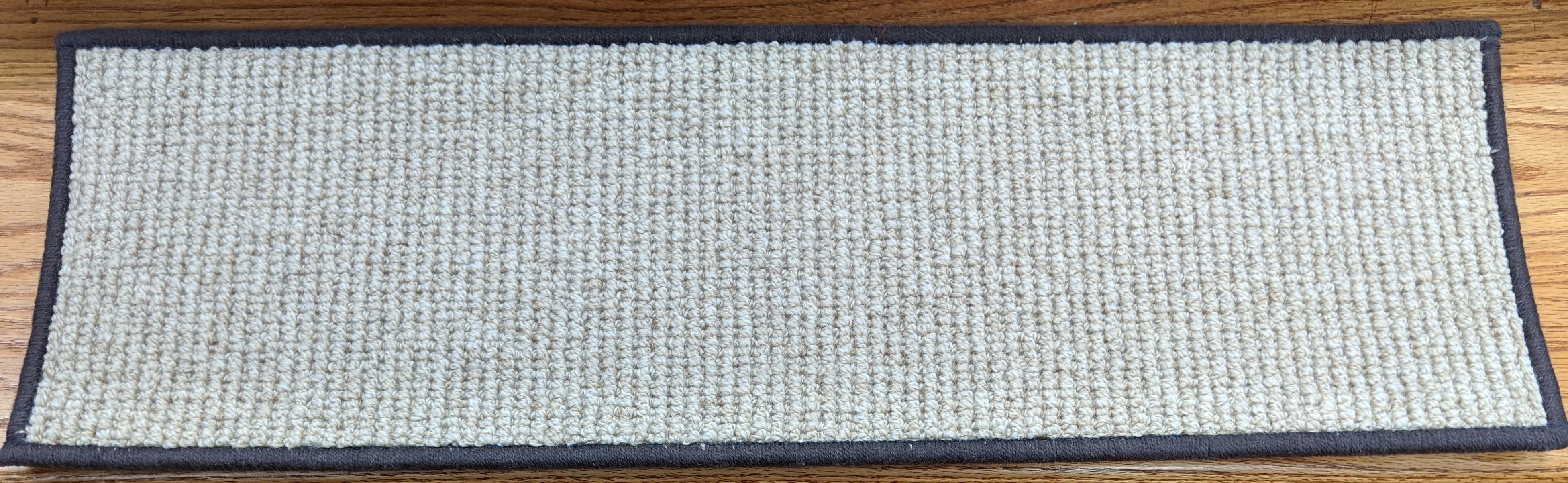 Softer Than Sisal Wool Stair Treads 26in x 9in with Landing Rugs w/ 9 Color Edges