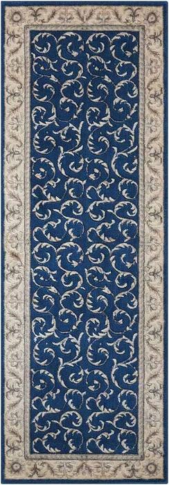 Rug Depot Home Somerset Stair Treads ST-02 Navy 27Inx9in With matching Area Rugs