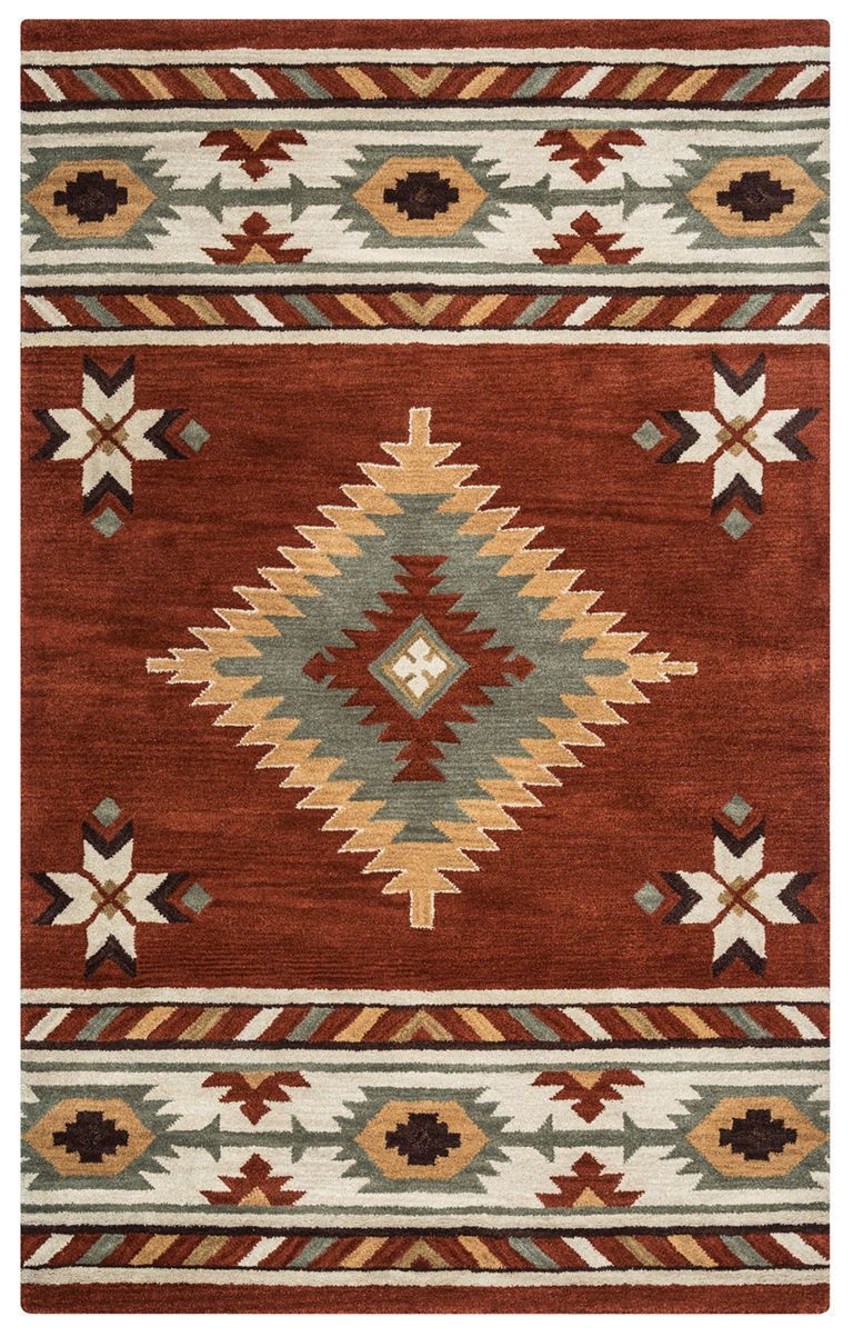 Rug Depot Home Southwest Area Rugs SU-1822 Red Hand Tufted 100% Wool From India