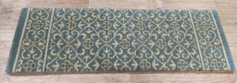 Rug Depot Stair Runners Chateau Reims RM21 Sapphire 27 and 36 Inch Stair Runner and Stair Treads