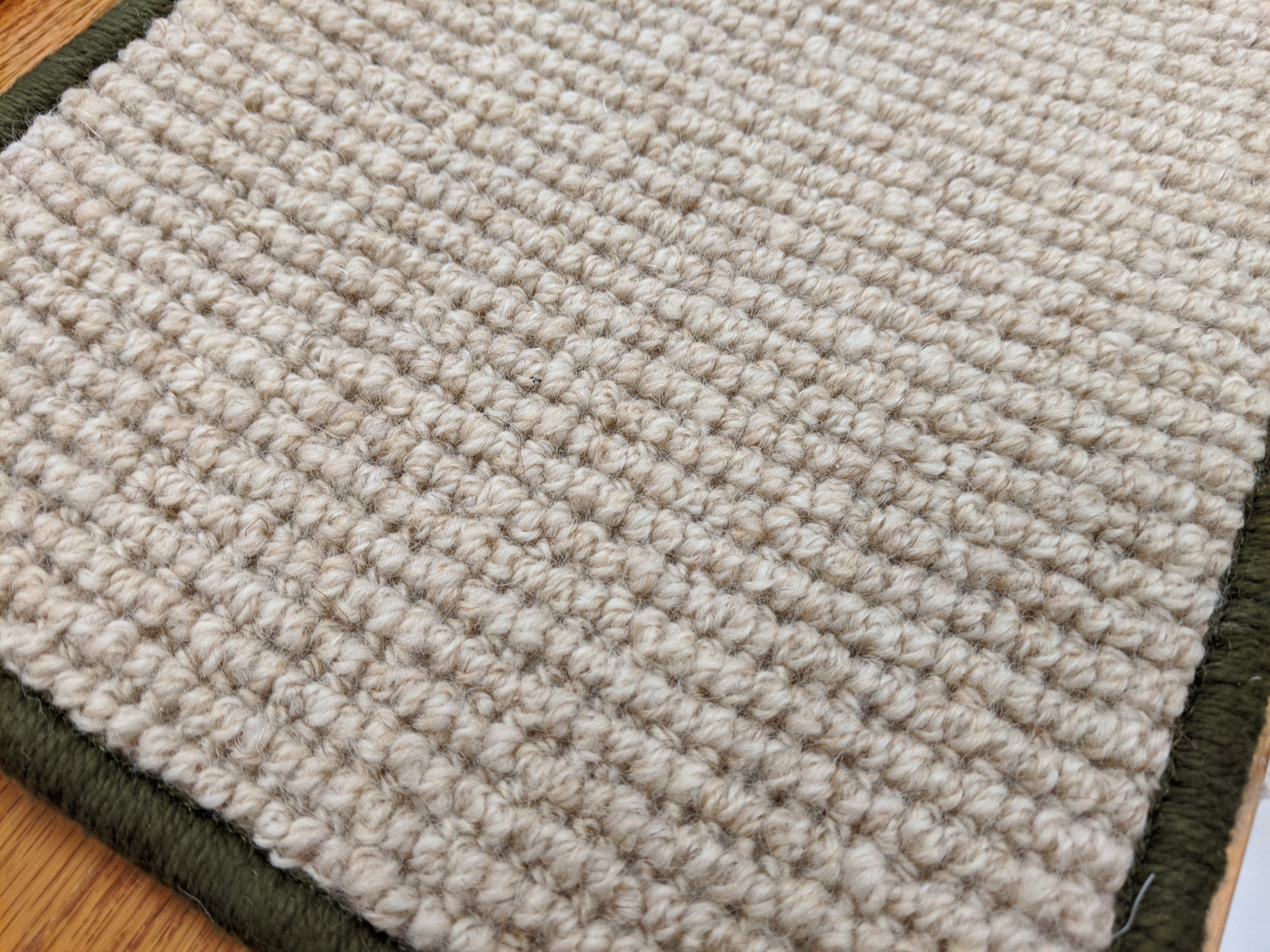 Softer Than Sisal Wool Stair Treads 26in x 9in with Landing Rugs w/ 9 Color Edges