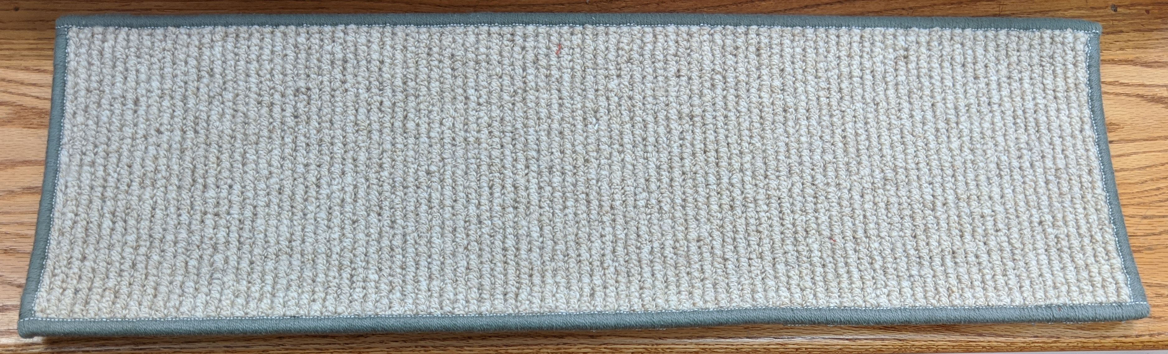 Softer Than Sisal Wool Stair Treads 26in x 9in with Landing Rugs w/ 9 Color Edges