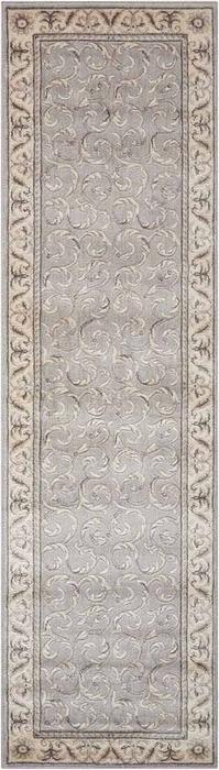 Rug Depot Home Stair Treads Somerset Stair Treads ST-02 Silver 27Inx9in With Matching Area Rugs
