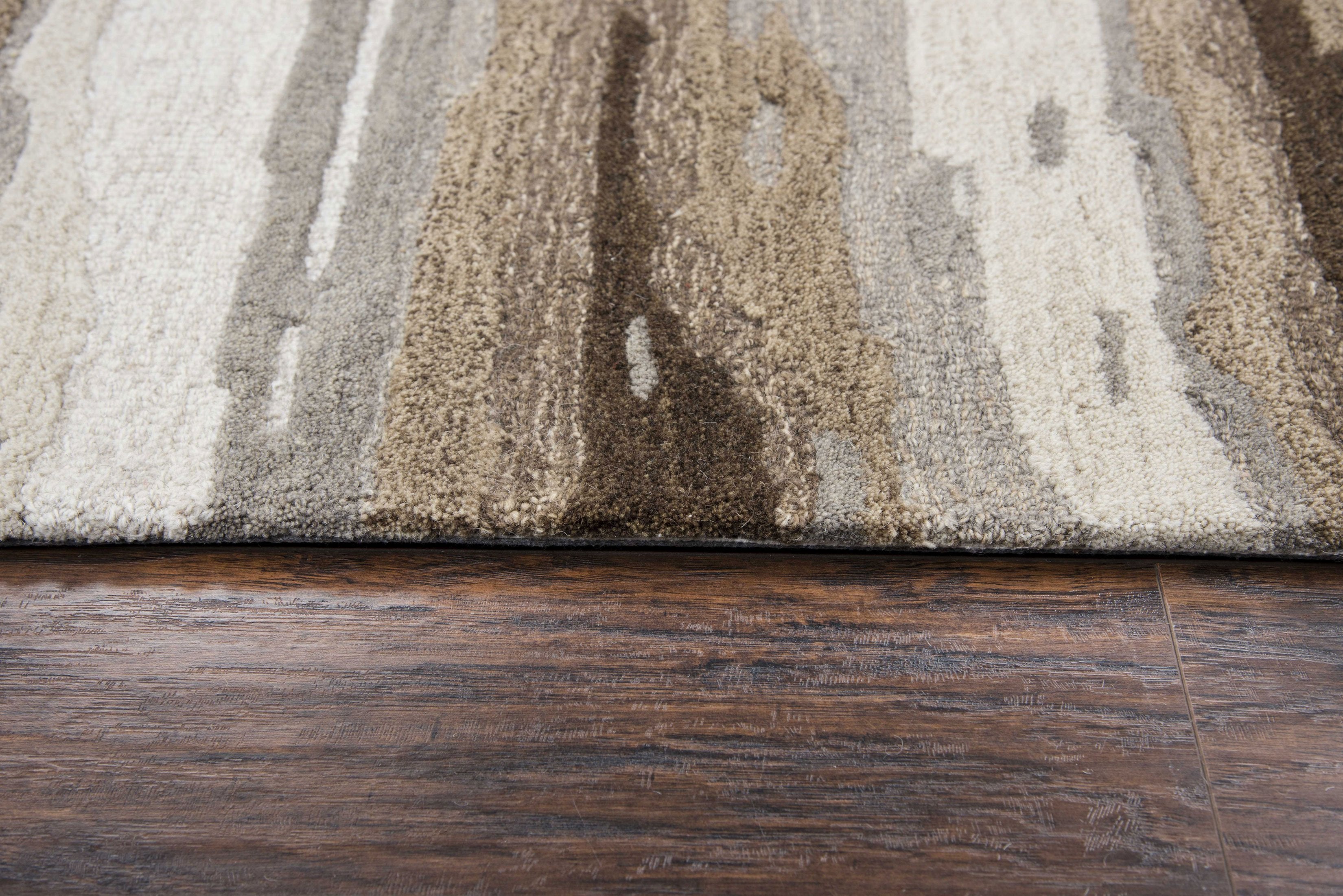 Vogue Area Rugs  VOG101 Tan Wool Contemporary Design in 5 Sizes