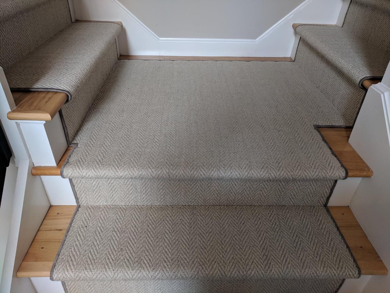 RugDepot Stair Runner Heatherly Cashmere Wool Herringbone Project-Call For Quote