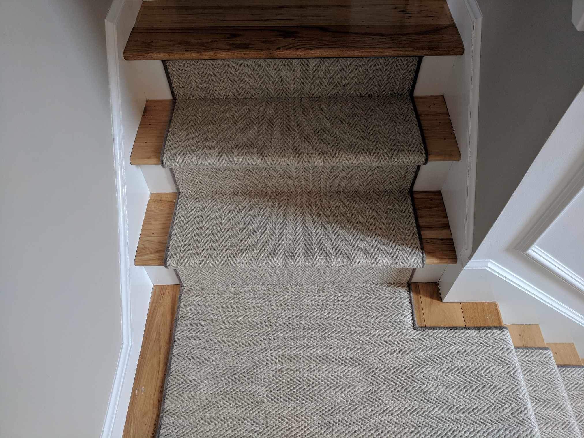 RugDepot Stair Runner Heatherly Cashmere Wool Herringbone Project-Call For Quote