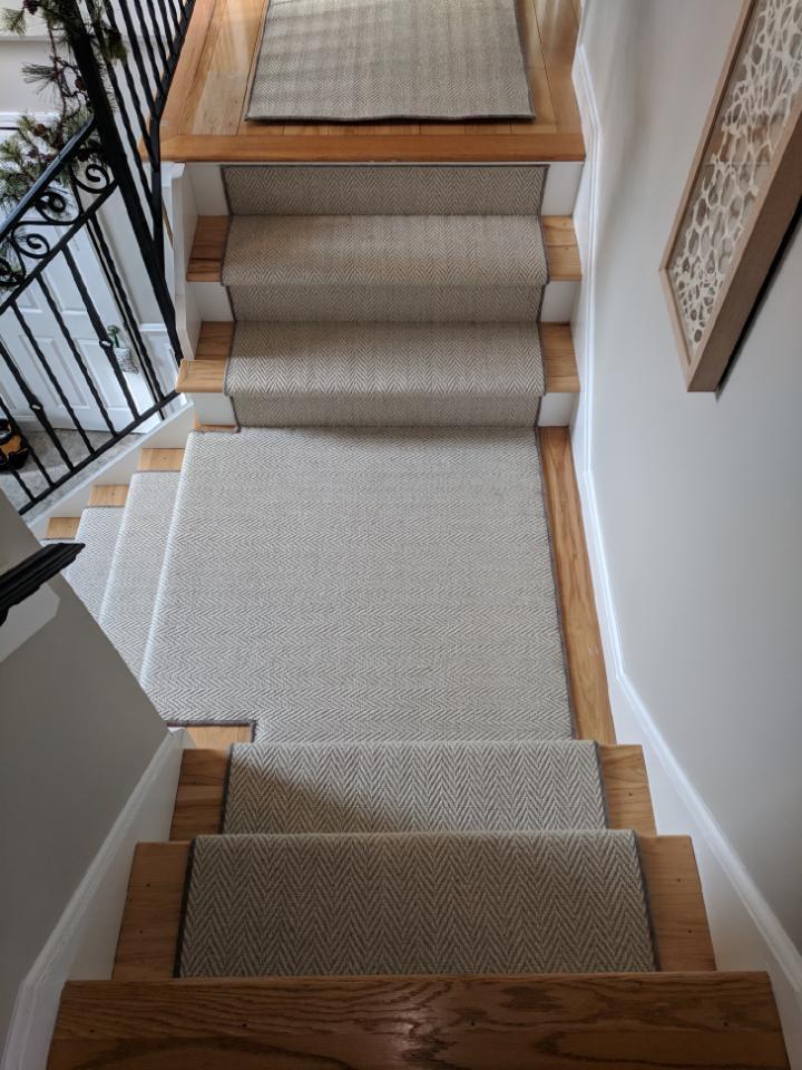 RugDepot Stair Runner Heatherly Cashmere Wool Herringbone Project-Call For Quote